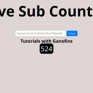 How To Setup A Live Subscriber Count! 